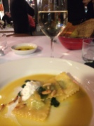 Homemade ravioli with spinach and ricotta cheese (February 2014 Tasting Menu), Istanbul Culinary Institute, Istanbul, Turkey