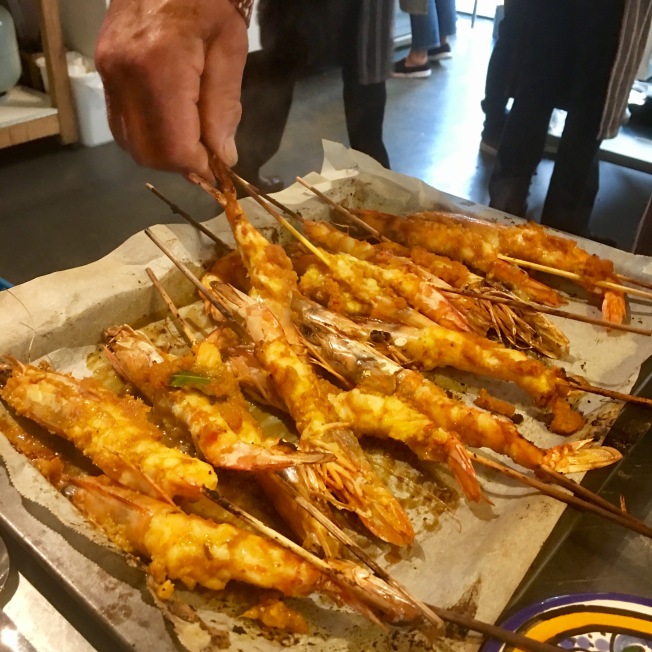 Turmeric galangal spiced king prawns - Balinese 'Market Tour to Plate', Spice Bazaar